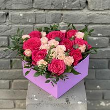 Цветочная композиция из Розы в коробке в Кожино