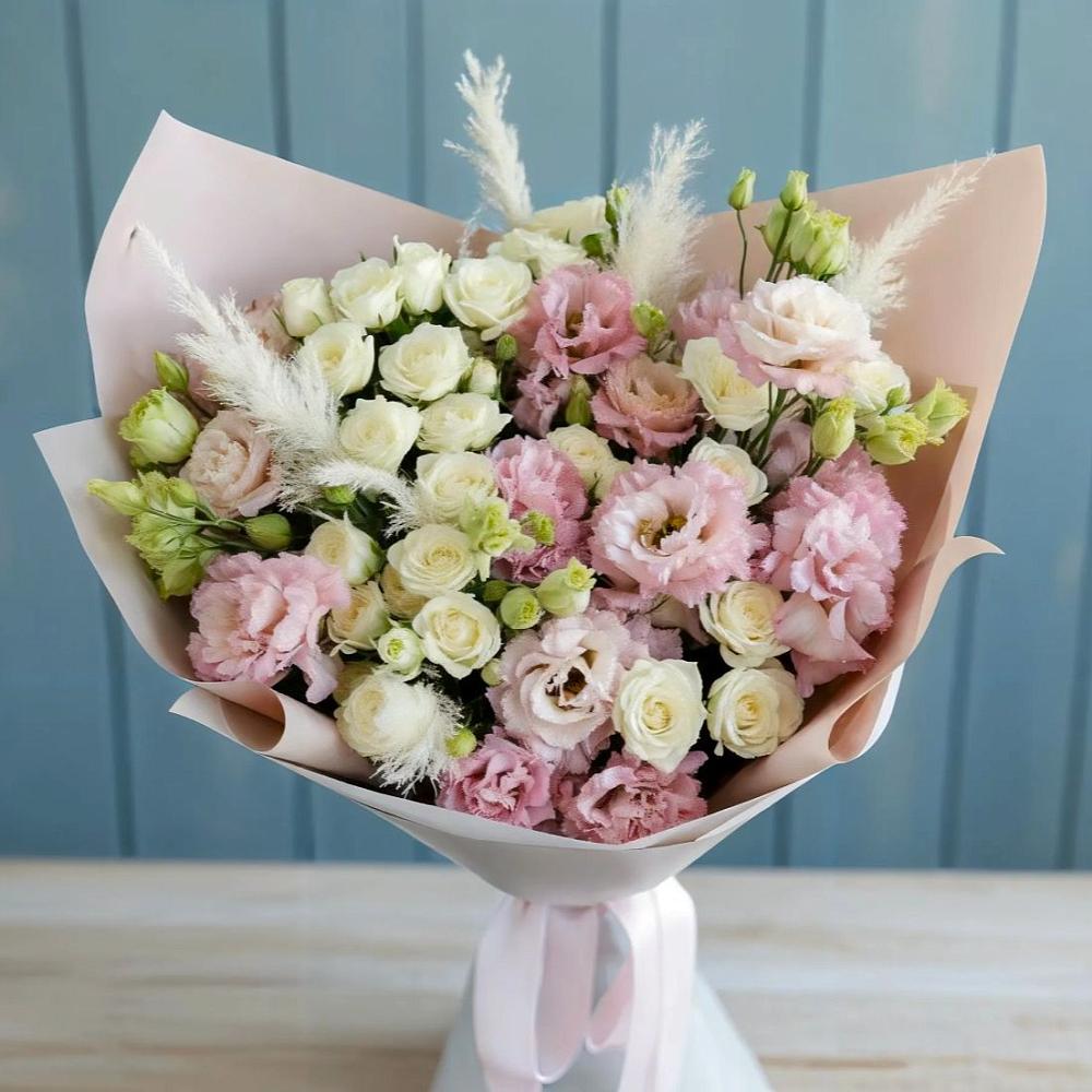 Букет цветов из: Альстромерии и Розы в Кожино