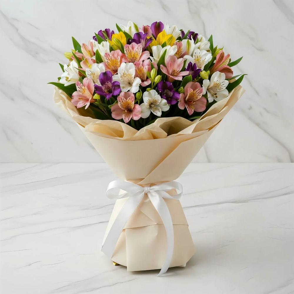 Букет цветов из: Альстромерии в Кожино