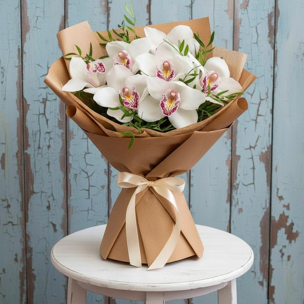 Букет цветов из: Орхидеи и Розы в Кожино
