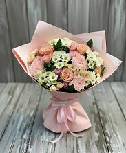 Букет цветов из:  Гвоздики, Розы и Хризантемы в Кожино
