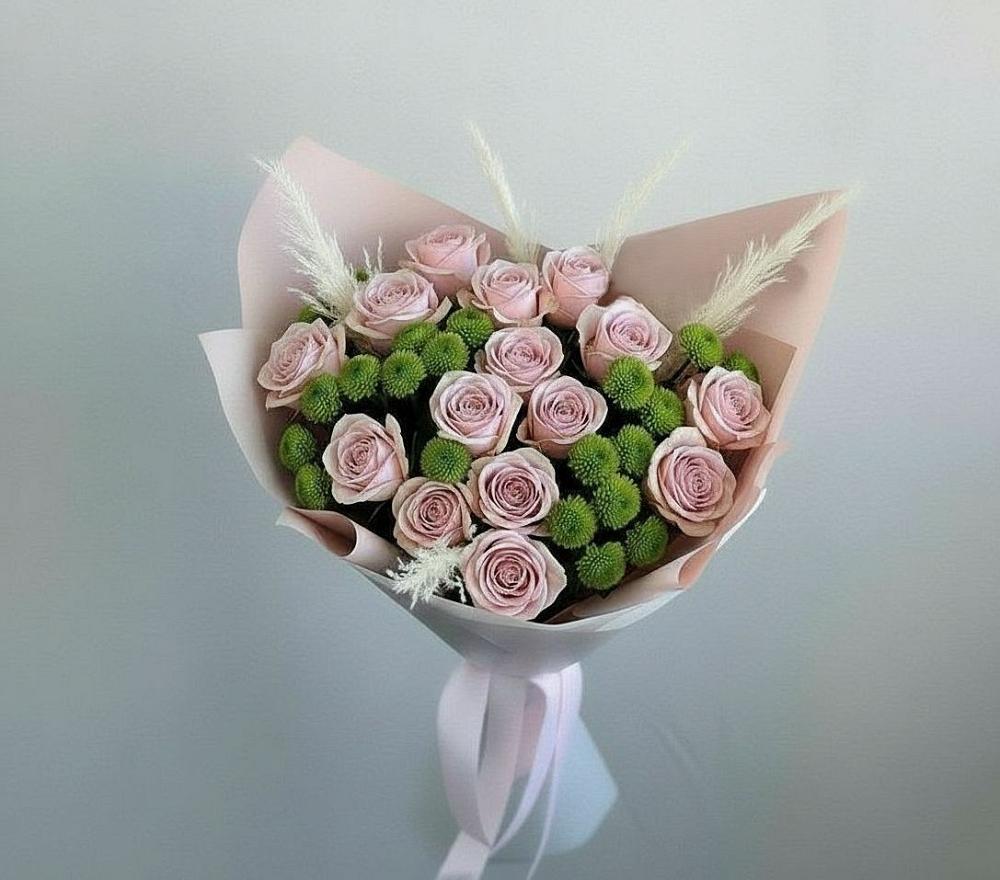 Букет цветов из: Розы и Хризантемы в Кожино