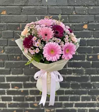 Букет цветов из:  Герберы и Хризантемы в Кожино