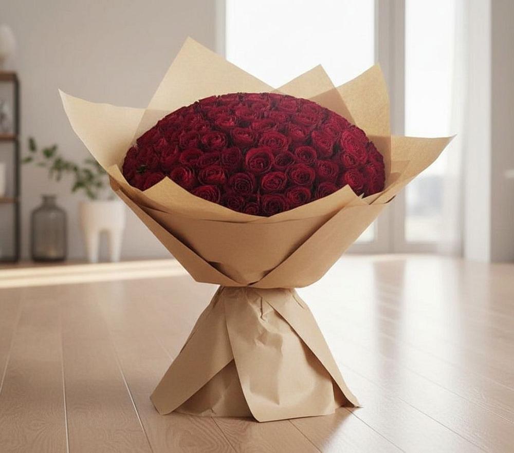 Букет 101 Красная роза в Кожино