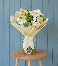 Букет цветов из:  Хризантемы и Розы #REPLACE_PRED# Кожино