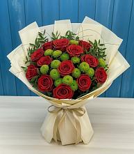 Букет цветов из:  Розы и Хризантемы в Кожино