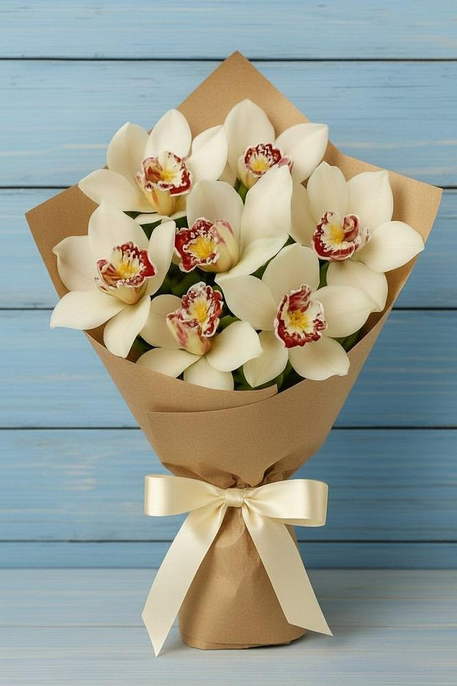 Букет цветов из: Орхидеи и Розы в Кожино